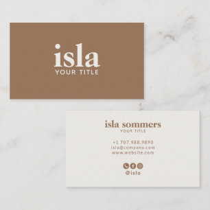 Carte De Visite Logo de typographie professionnelle Minimal Cocoa
