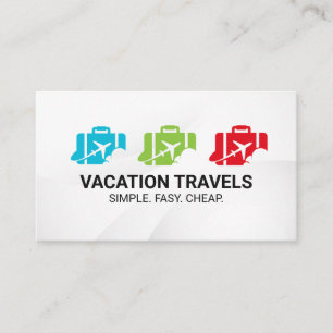Carte De Visite Logo de valise d'avion