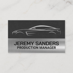Carte De Visite Logo de voiture en métal élégant