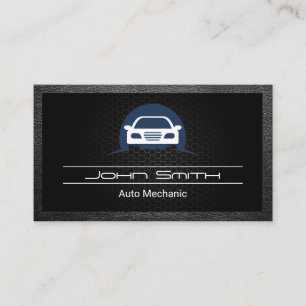 Carte De Visite Logo de voiture   Fibre de carbone   Cuir