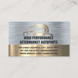 Carte De Visite Logo de voiture Gold Auto Sports