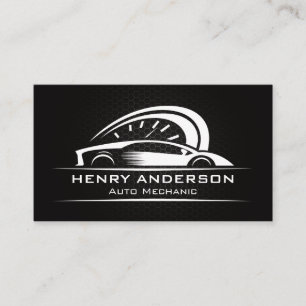 Carte De Visite Logo de voiture Speedometer Sports Motif de fibr