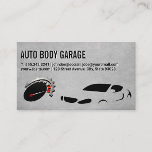 Carte De Visite Logo de voiture   Vitesse de jauge automatique