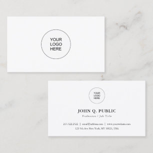 Carte De Visite Logo De Votre Propre Entreprise Ici Élégant Modern
