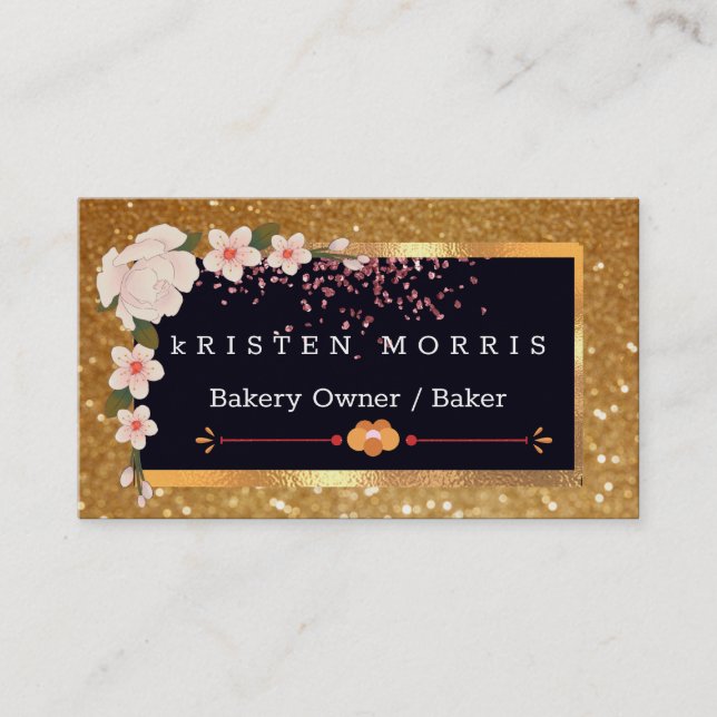 Carte De Visite Logo de Whisk Chef boulangerie | Parties scintilla (Devant)