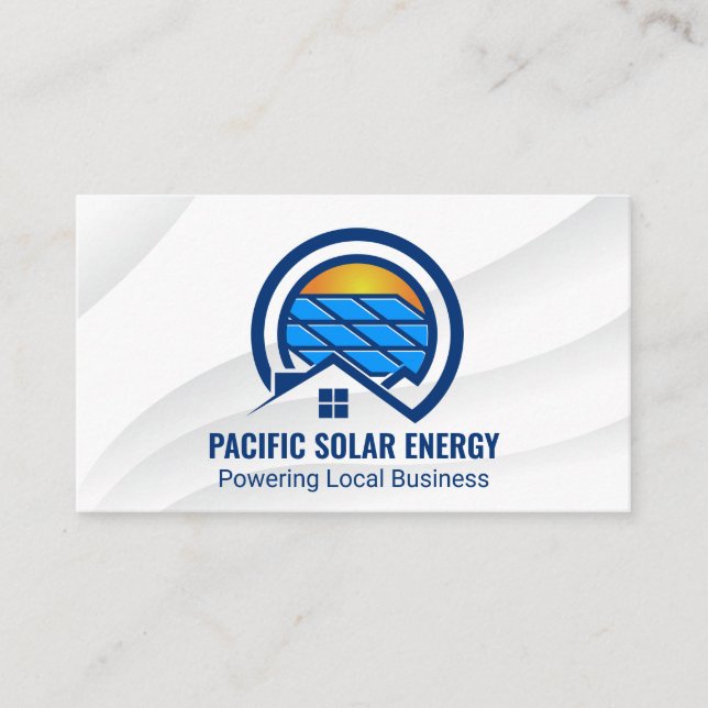 Carte De Visite Logo d'énergie solaire (Devant)