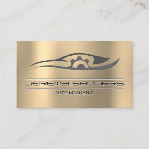 Carte De Visite Logo d'engrenage automatique   Mécanique