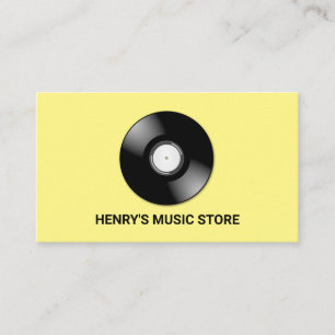 Carte De Visite Logo d'enregistrement, magasin de musique