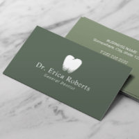 Logo dentiste dent sage vert cabinet dentaire