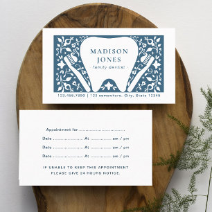 Carte De Visite Logo Dentiste Folk Rendez-vous moderne