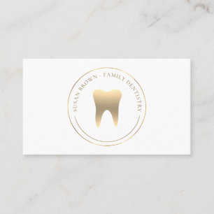 Carte De Visite Logo Dentistra Gold Teeth