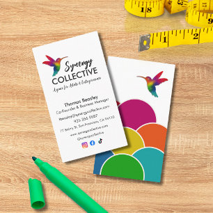 Carte De Visite Logo d'entreprise de colibri blanc