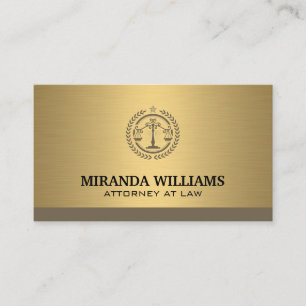 Carte De Visite Logo d'entreprise en droit   Or métallique