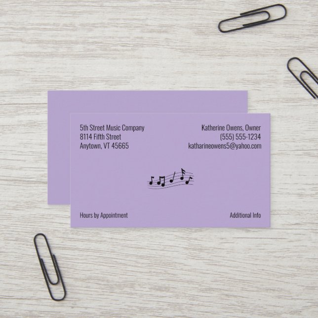 Carte De Visite Logo d'entreprise et informations sur l'entreprise (Devant/Arrière en situation)