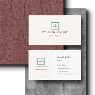 Carte De Visite Logo d'entreprise minimaliste moderne à bordure ve