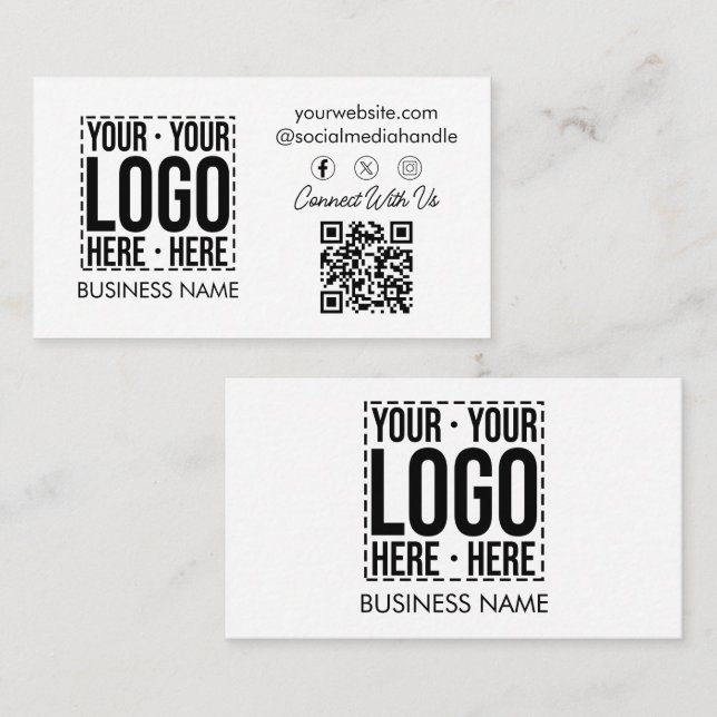 Carte De Visite Logo d'entreprise personnalisé Entreprise Cool mod (Devant / Derrière)