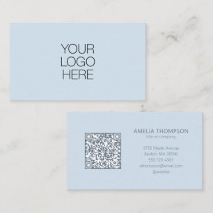 Carte De Visite Logo d'entreprise professionnel personnalisé QR bl