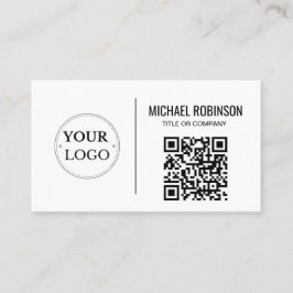 Carte De Visite Logo d'entreprise QR Code Moderne Professionnel