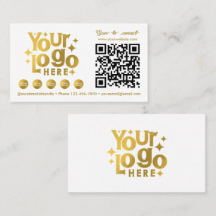 Carte De Visite Logo d'entreprise QR Code Scannable Social Media G