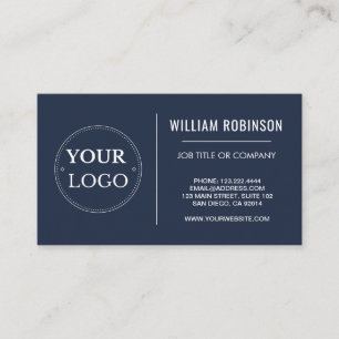 Carte De Visite Logo d'entreprise simple professionnel employé ble