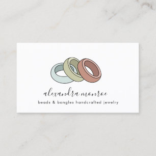 Carte De Visite Logo des anneaux artisanaux   Concepteur de bijoux