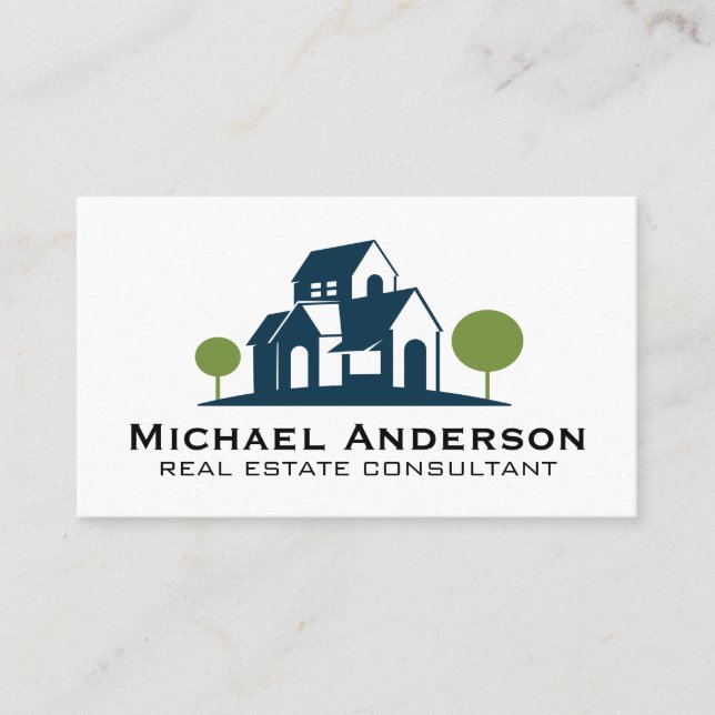 Carte De Visite Logo des biens immobiliers (Devant)