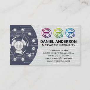 Carte De Visite Logo des caméras   Cyber sécurité