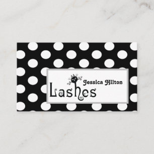 Carte De Visite Logo des cils de chat pois professionnels