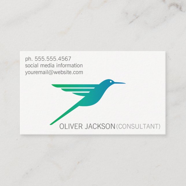 Carte De Visite Logo des colibris (Devant)