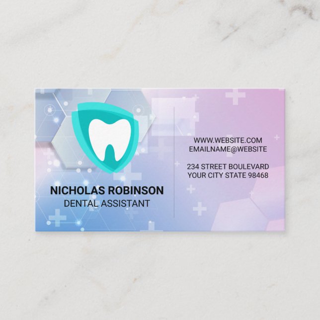 Carte De Visite Logo des dents | Arrière - plan médical (Devant)