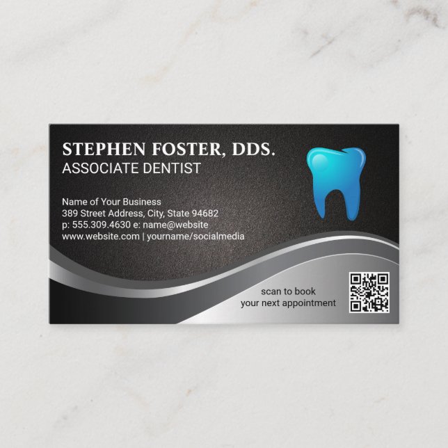 Carte De Visite Logo des dents | Dentistère simple | Ajouter un co (Devant)