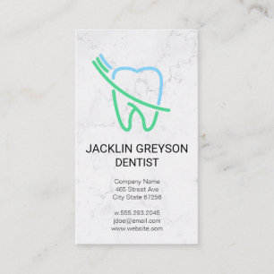 Carte De Visite Logo des dents et des pinceaux