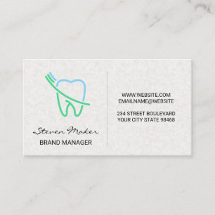 Carte De Visite Logo des dents et des pinceaux