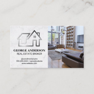Carte De Visite Logo des maisons modernes Intérieur Immobilier