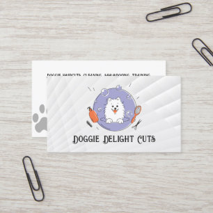 Carte De Visite Logo des outils de toilettage et de chien
