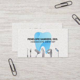 Carte De Visite Logo des outils dentaires   Icône dent