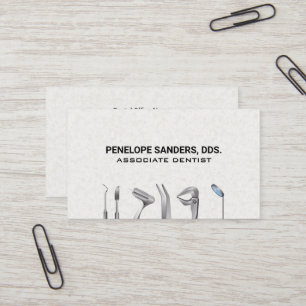 Carte De Visite Logo des outils dentaires   Variation