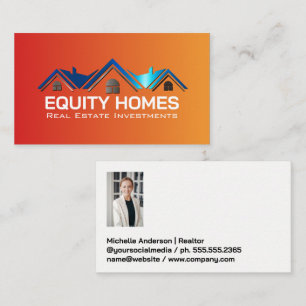 Carte De Visite Logo des propriétés immobilières   Agent immobilie