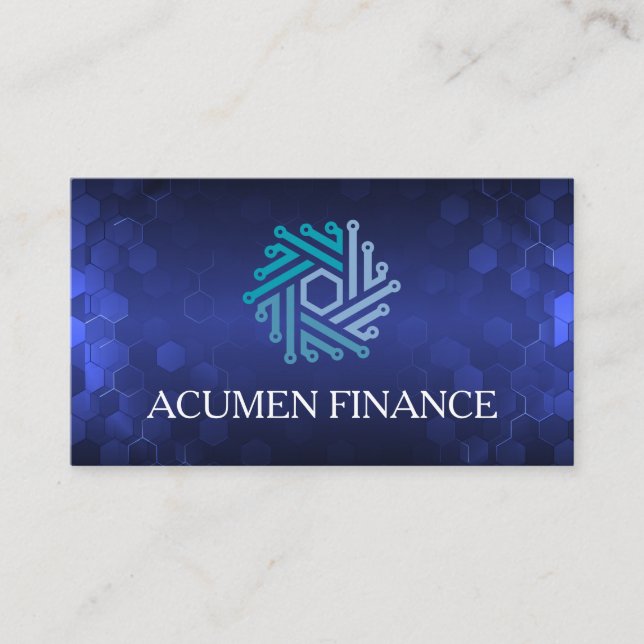 Carte De Visite Logo des puces micropuces de technologie moderne (Devant)