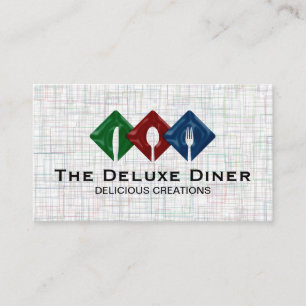 Carte De Visite Logo des ustensiles de cuisine   Restaurant