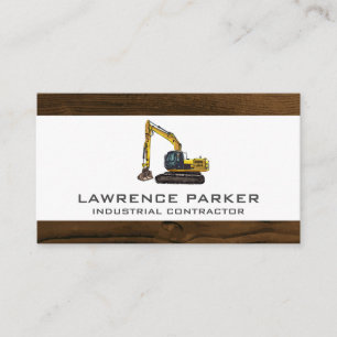 Carte De Visite Logo d'excavateur de véhicules de construction
