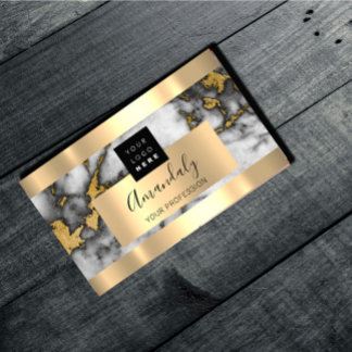 Carte De Visite Logo d'investissement professionnel Marble Gold