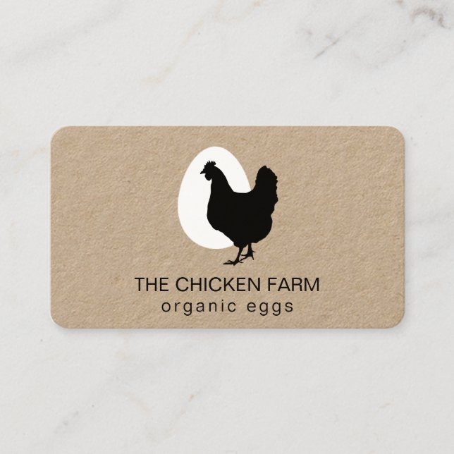 Carte De Visite Logo d'oeuf de poulet Hen pour la voiture d'entrep (Devant)