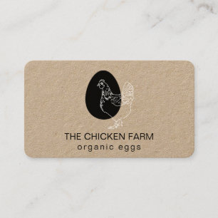 Carte De Visite Logo d'oeuf de poulet Hen pour la voiture d'entrep