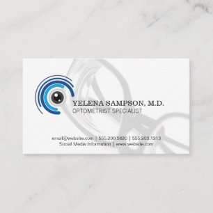 Carte De Visite Logo d'optométrie   Lunettes de prescription
