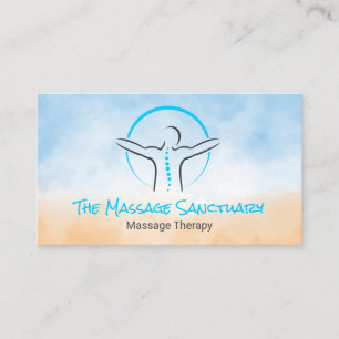 Carte De Visite Logo dossard arrière Thérapie de massage
