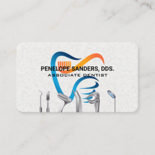 Carte De Visite Logo d'outils dentaires Santé dentaire
