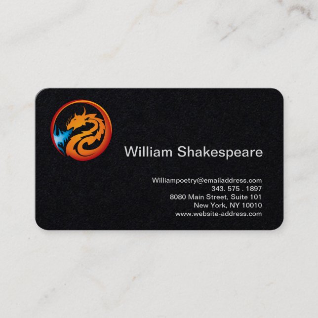 Carte De Visite Logo Dragon Fire (Devant)
