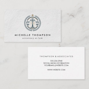 Carte De Visite Logo Droit et Justice