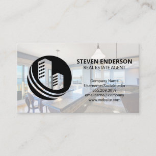 Carte De Visite Logo du bâtiment immobilier   Cuisine moderne